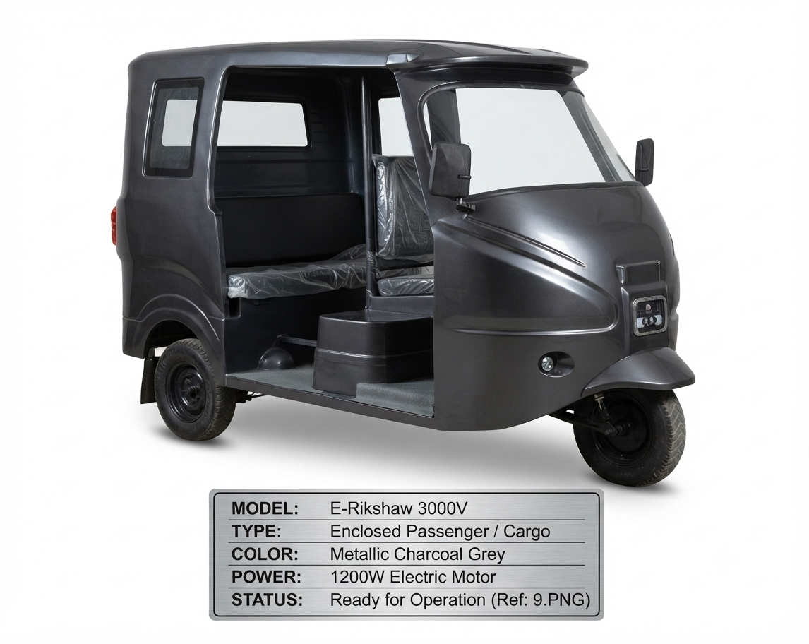 EV Rickshaw - Side View